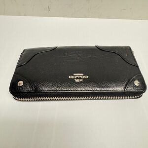 Coach Black Leather Men's Zipper Wallet